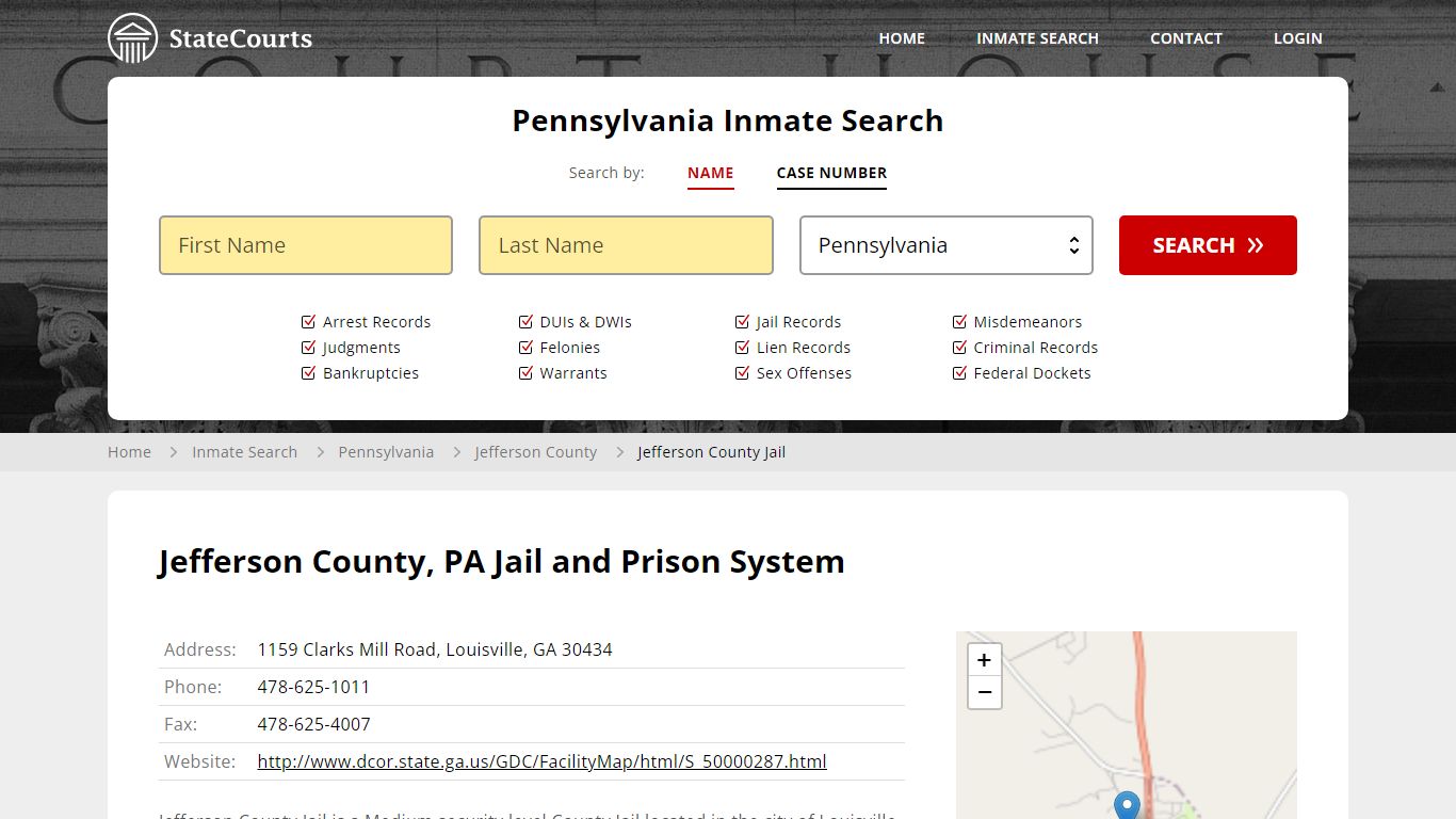 Jefferson County Jail Inmate Records Search, Pennsylvania - StateCourts